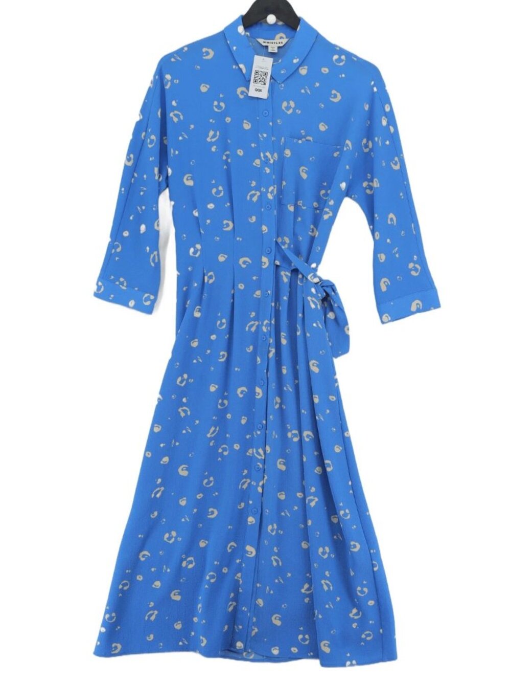 Macy's dress with whistle pattern in blue color